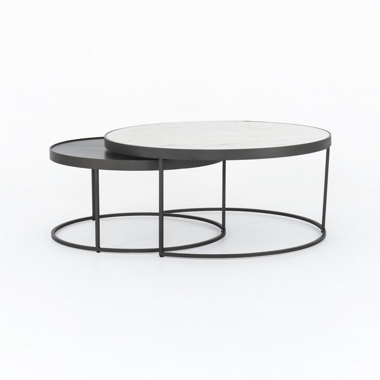 Mesa de centro estilo nido con mármol Codie.