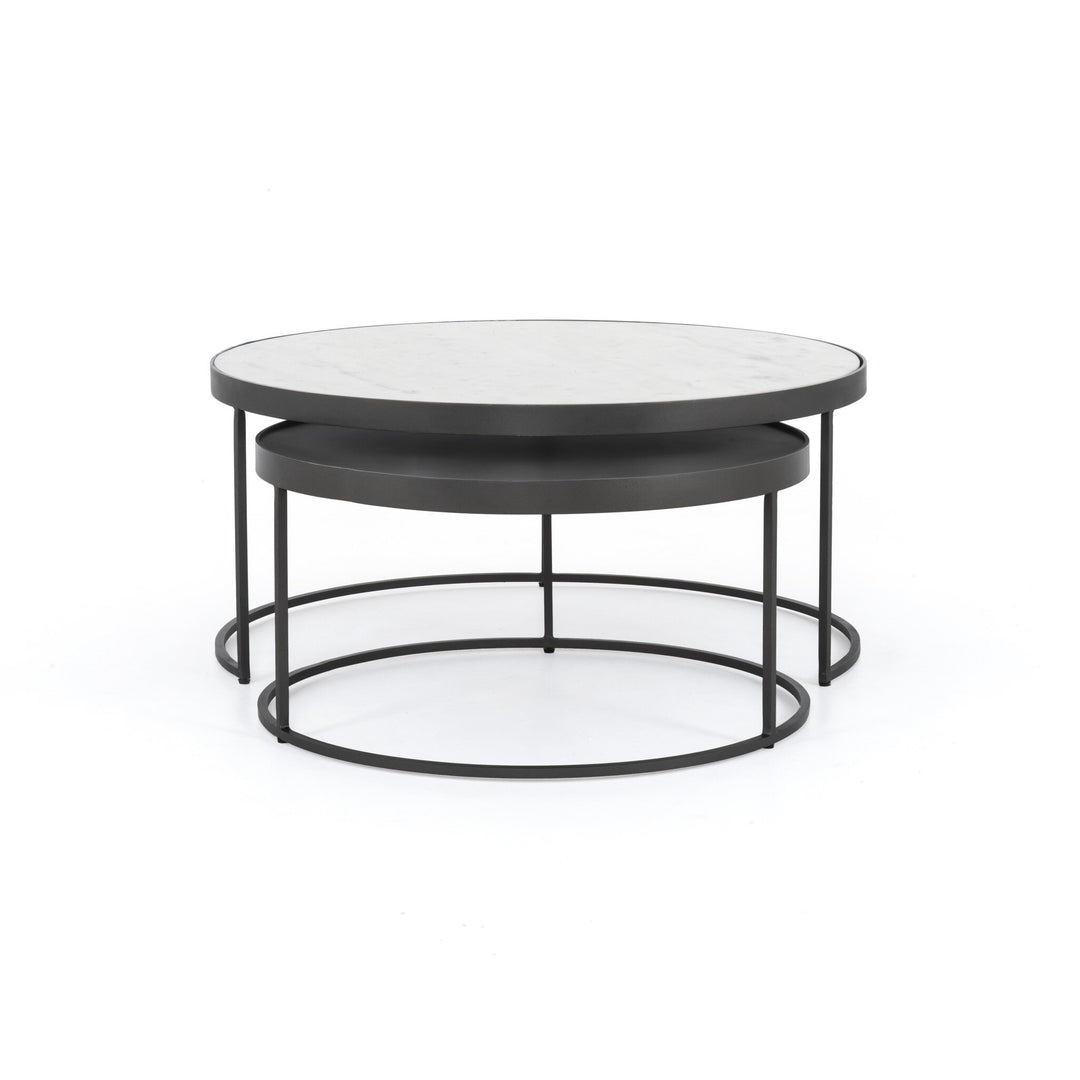 Mesa de centro estilo nido con mármol Codie