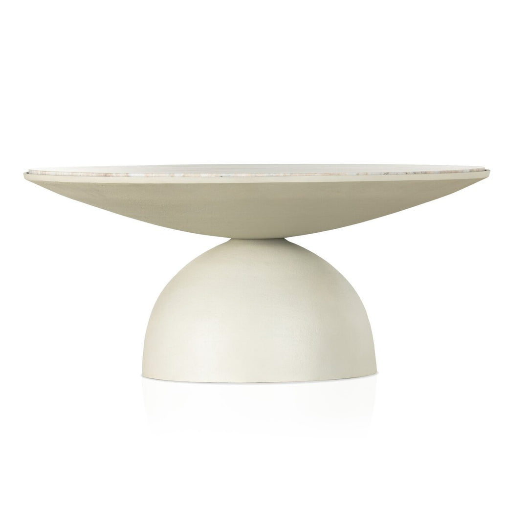 Mesa de centro de mármol y aluminio Nyx