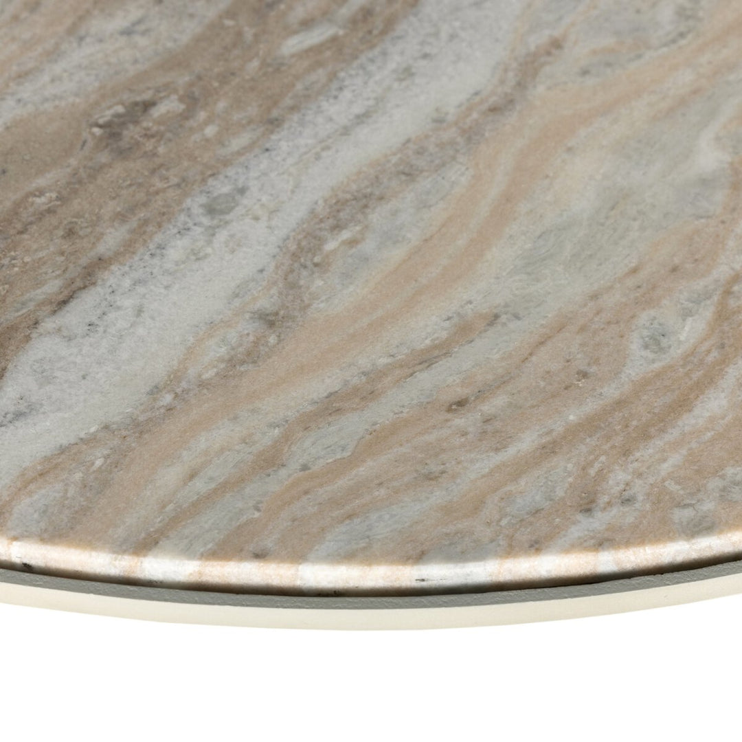 Mesa de centro de mármol y aluminio Nyx