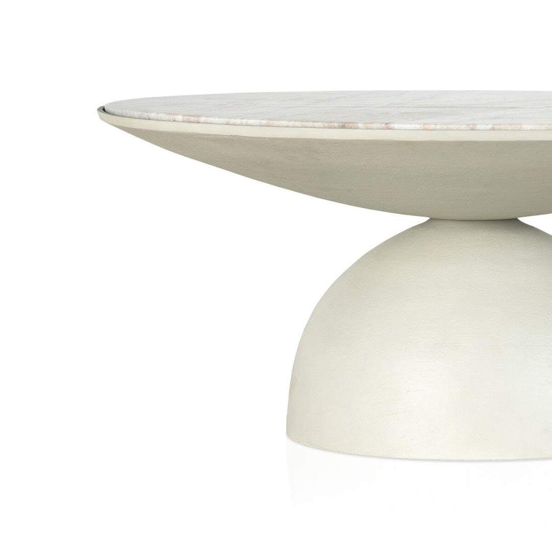 Mesa de centro de mármol y aluminio Nyx