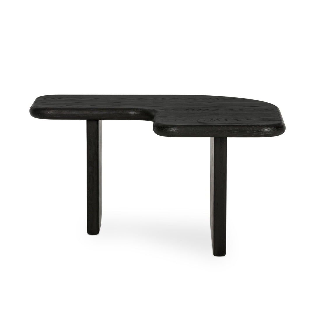 Mesa de centro negra de roble macizo Gustavo.