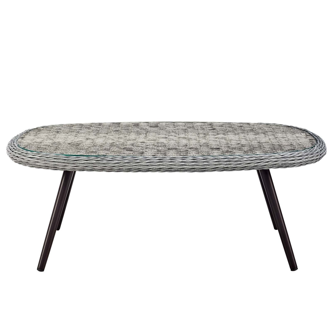 Mesa de centro mediana para exterior de ratán sintético Heba