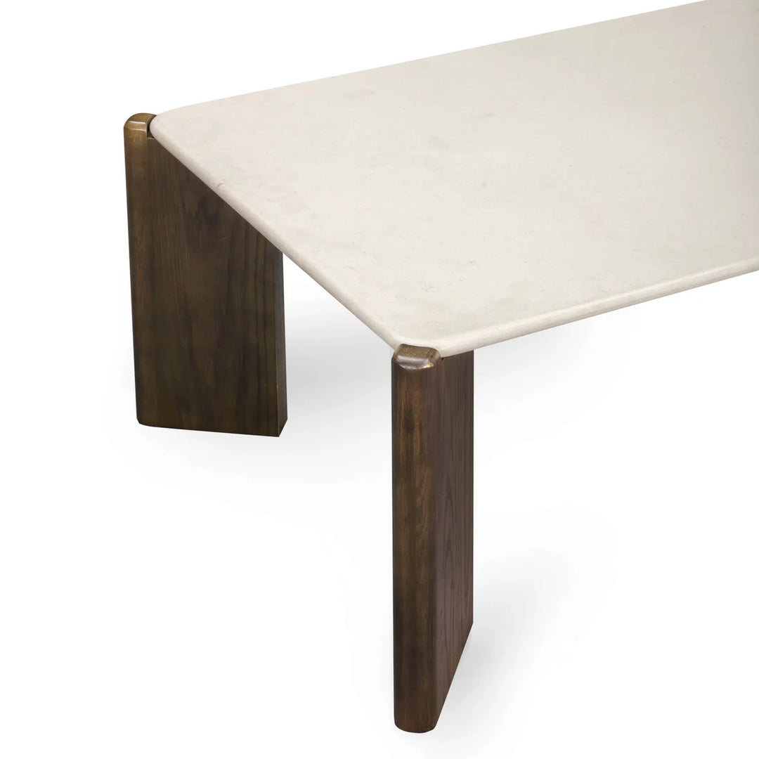 Mesa de centro rectangular de 52" con cuarzo Pablo