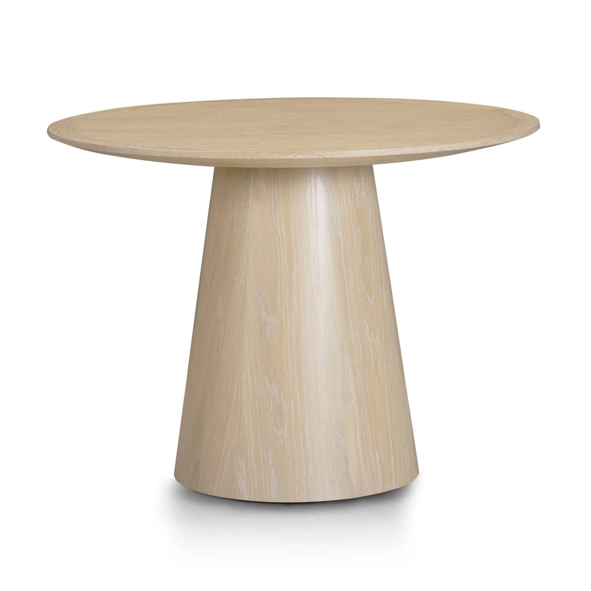 Mesa de comedor de 41” redonda de color roble natural Feroz.