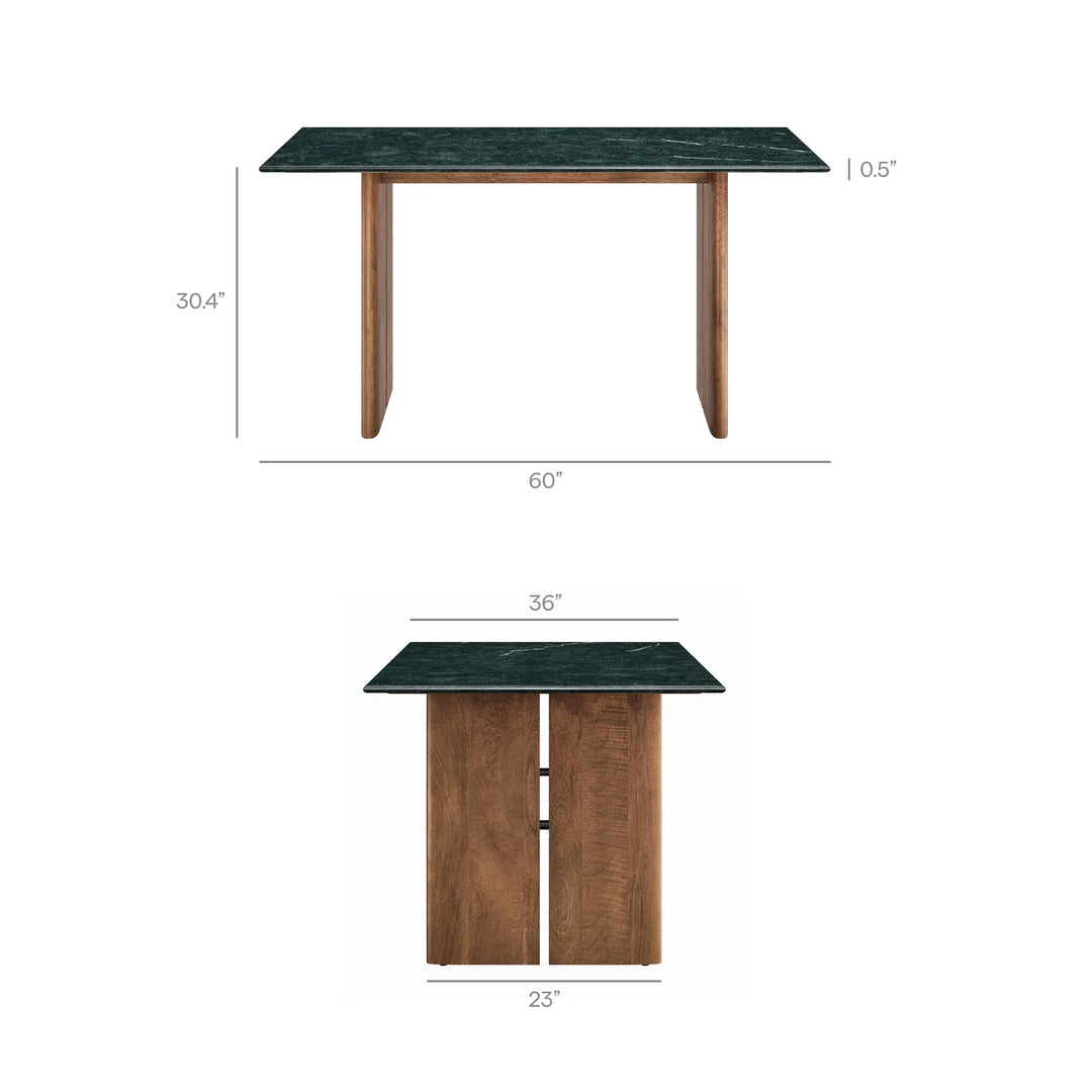 Mesa de comedor de 60" de mármol Liam