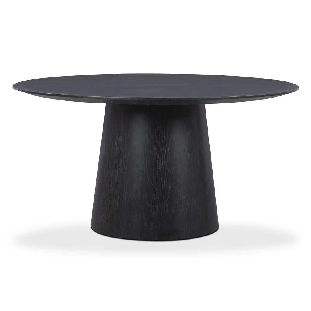 Mesa de comedor de 60" redonda de color roble Feroz
