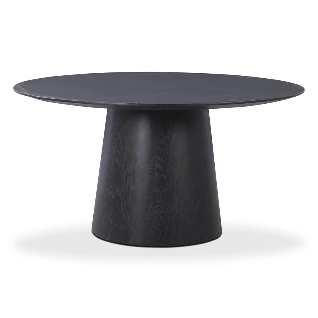 Mesa de comedor de 60" redonda de color roble Feroz