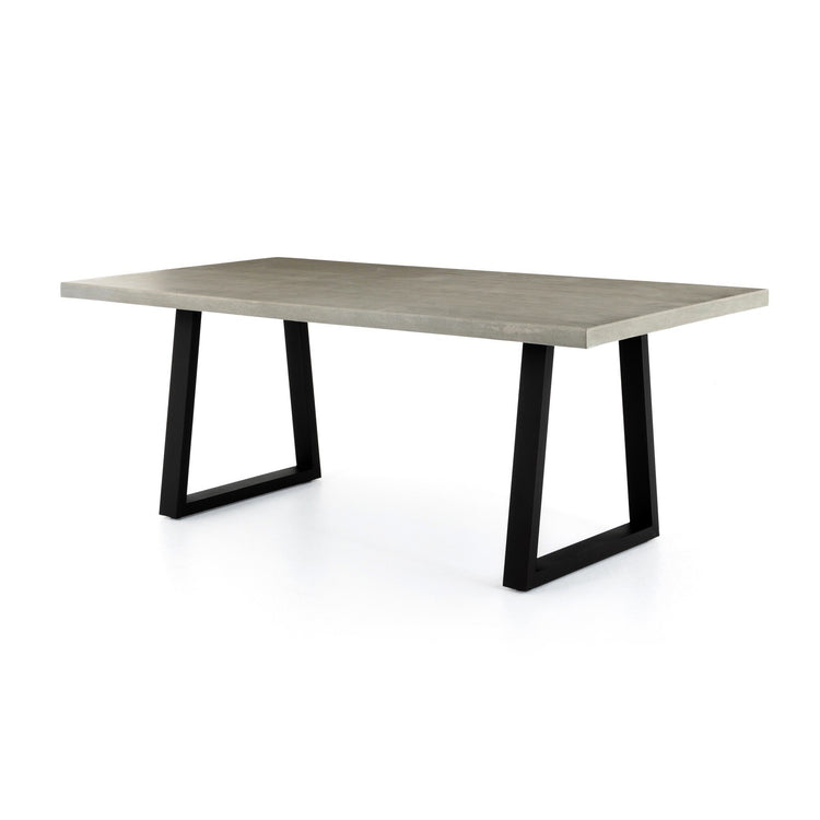Mesa de comedor de 8 personas para exterior Dries color gris claro.