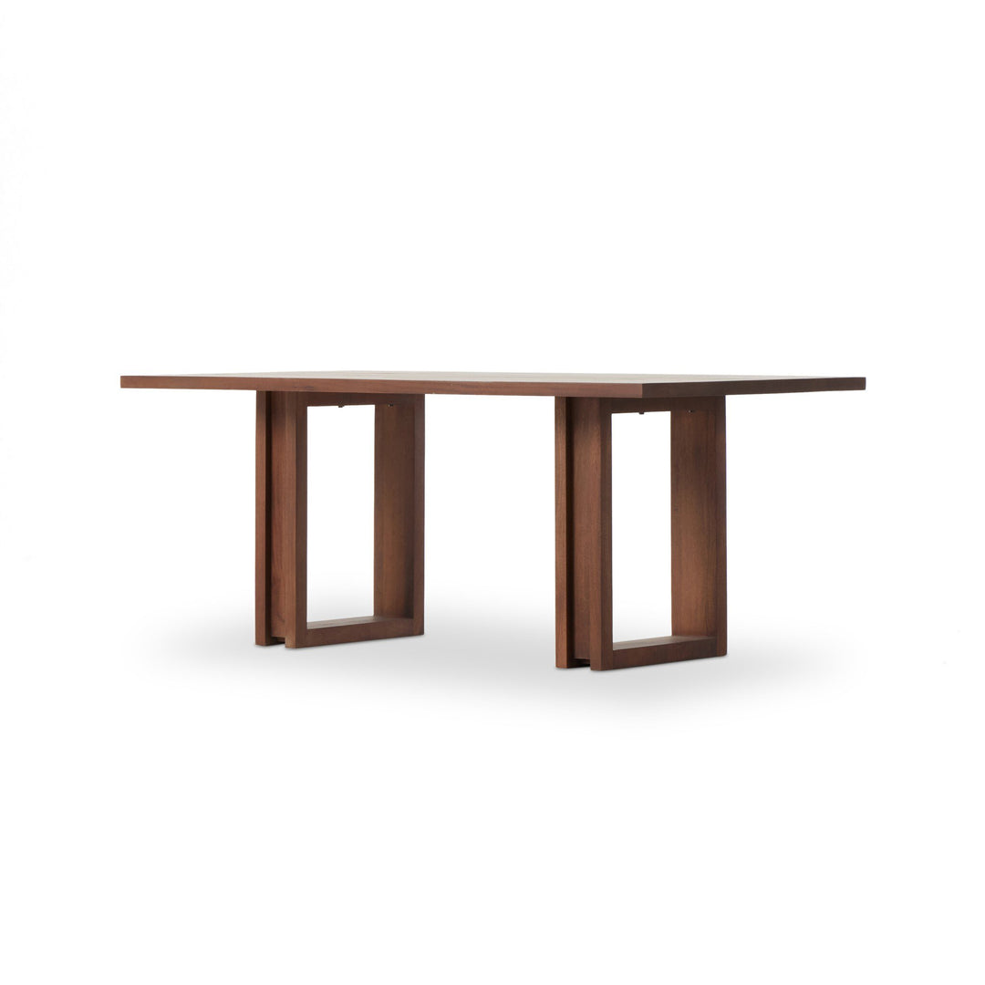 Mesa de comedor de madera mixta reciclada Ciro color marrón.