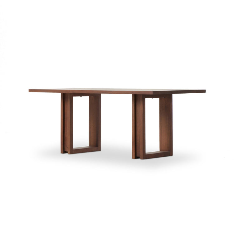 Mesa de comedor de madera mixta reciclada Ciro color marrón.