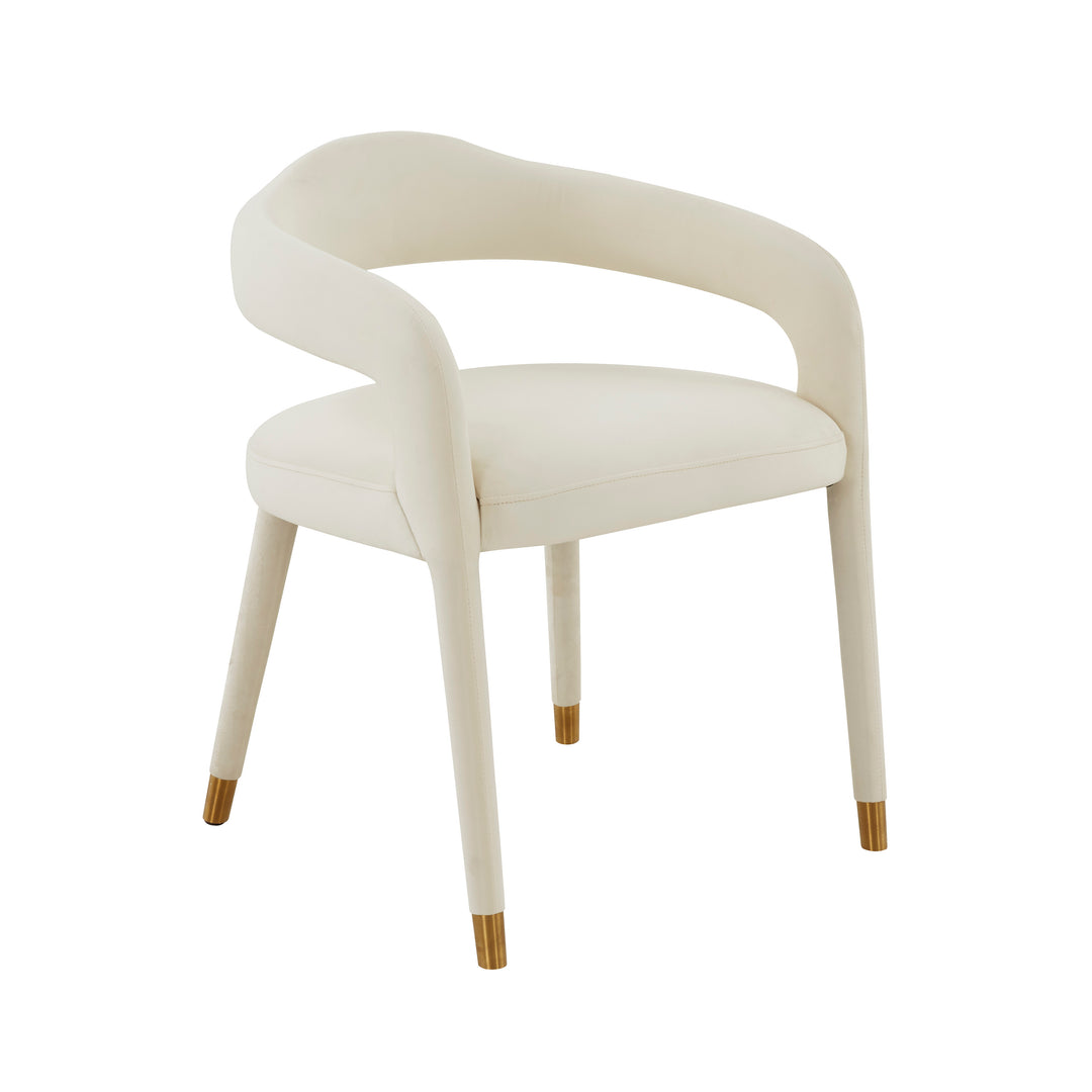Silla de comedor de tercioleo crema Elián.