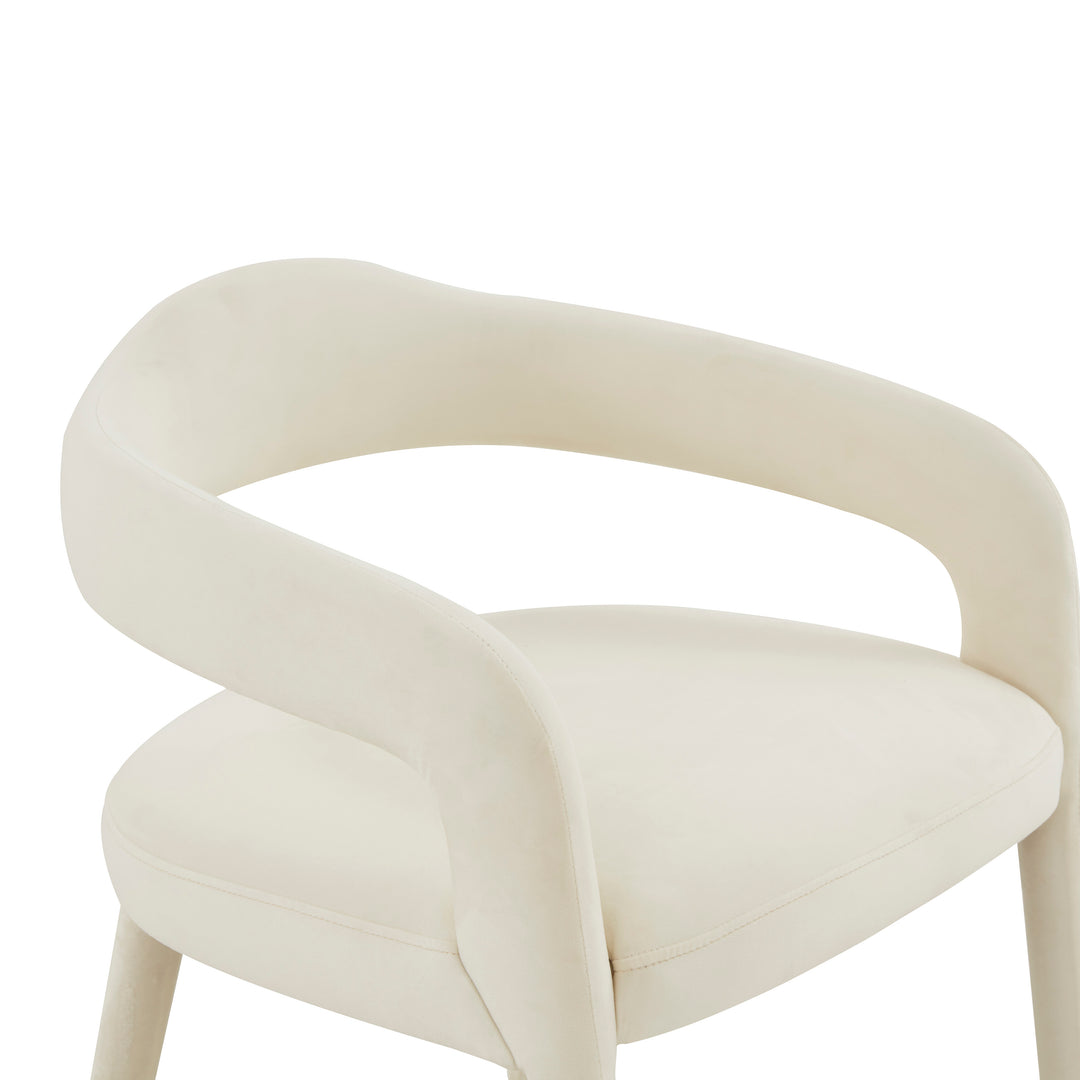 Silla de comedor de terciopelo Elián