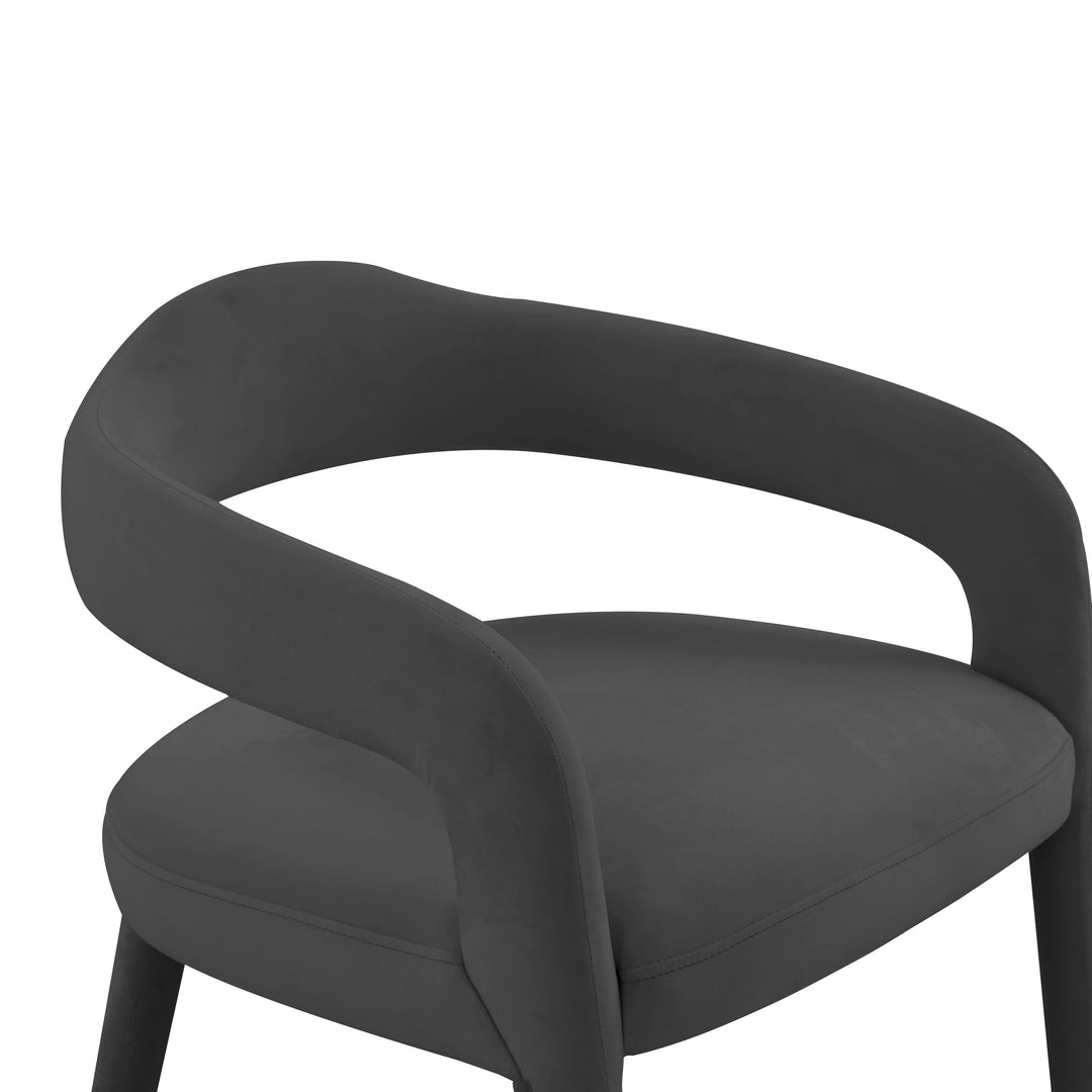 Silla de comedor de terciopelo Elián