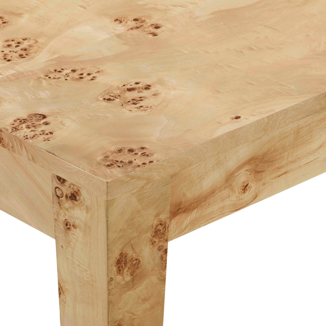 Mesa de comedor rectangular de madera de nudos Nobad