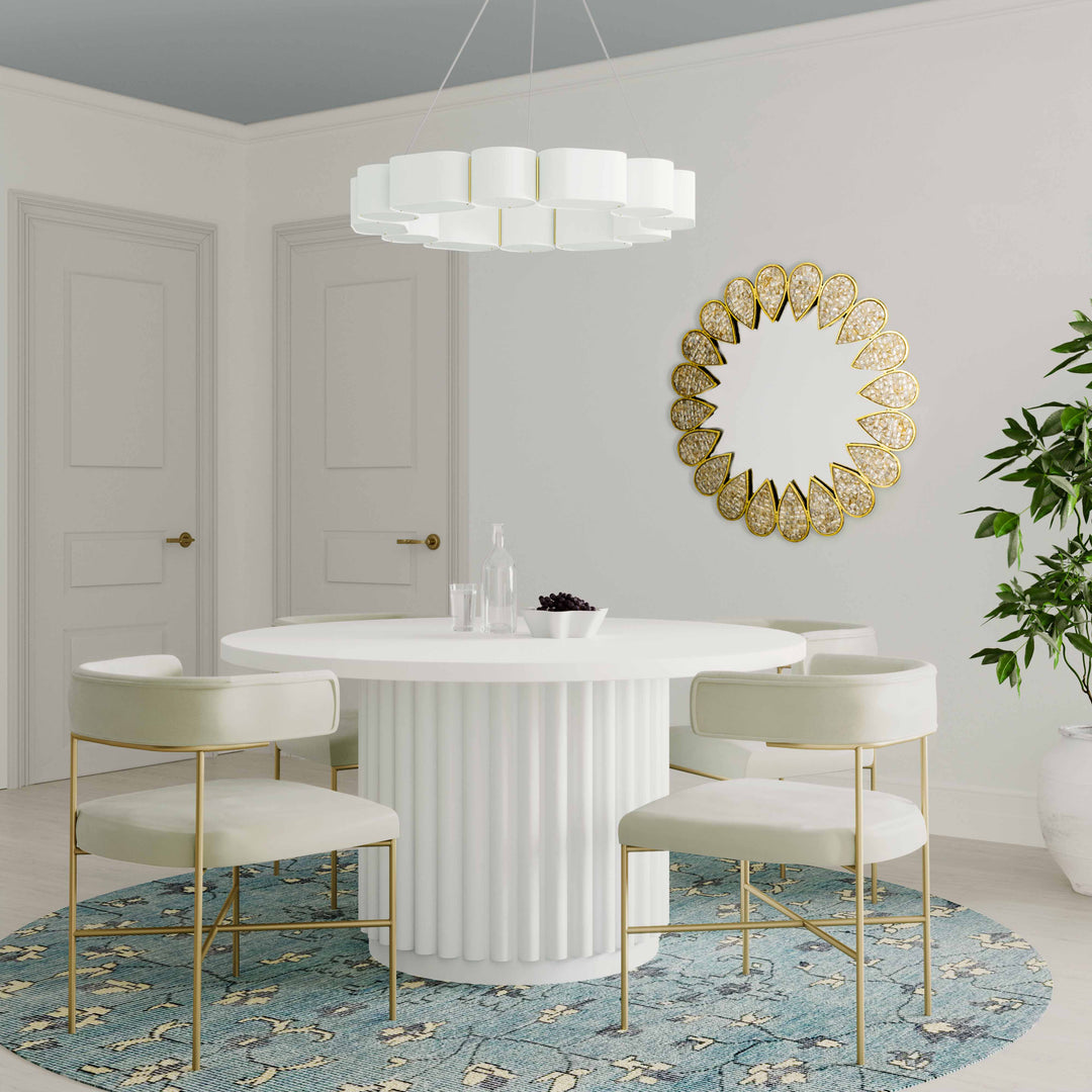 Mesa de comedor redondo de 55” Blain