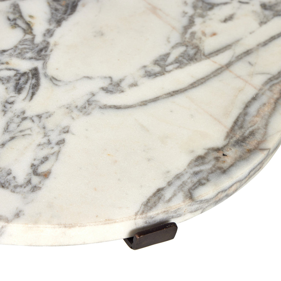Mesa lateral con mármol sólido Idalia