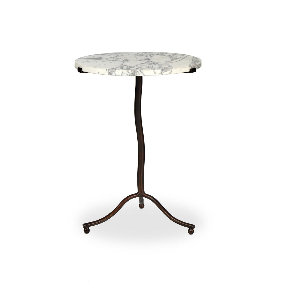 Mesa lateral con mármol sólido Idalia