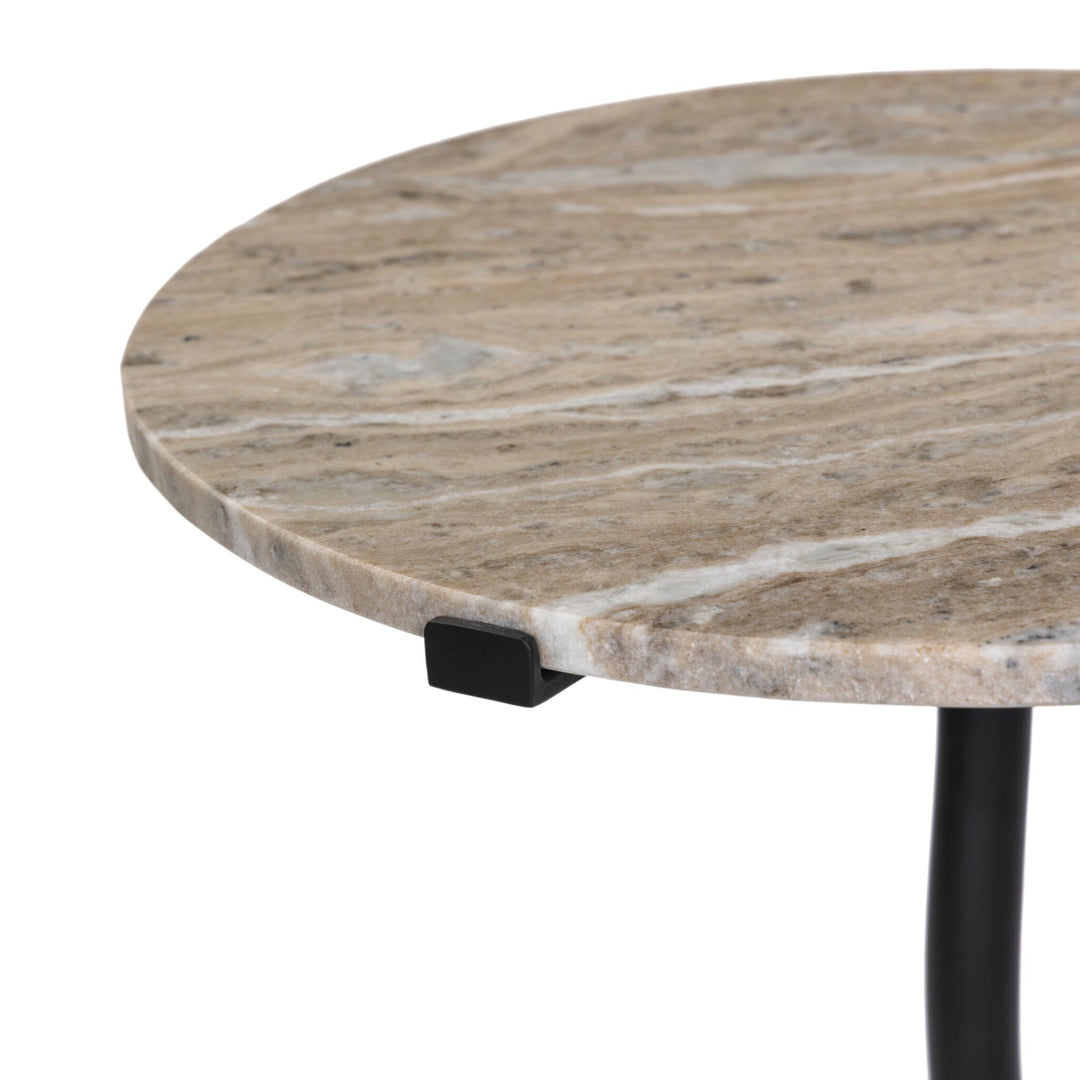 Mesa lateral con mármol sólido Idalia
