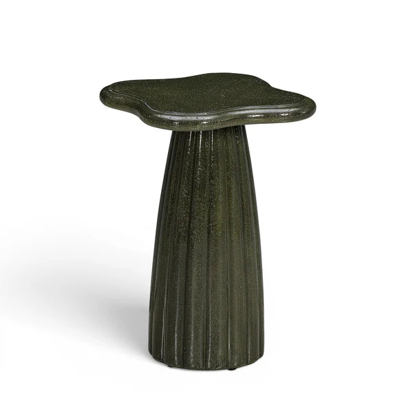 Mesa lateral con superficie acanalado Terrence