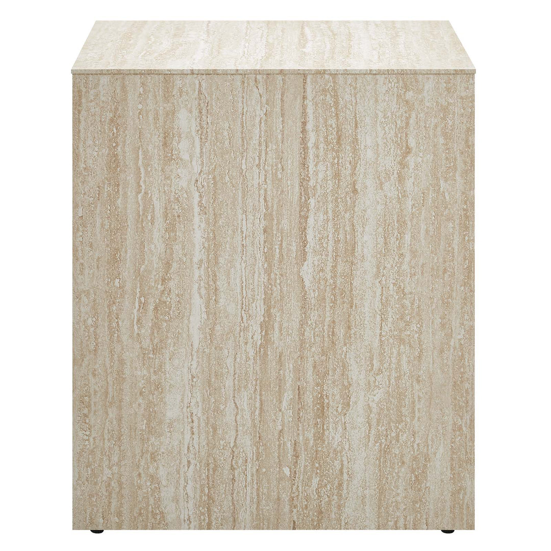 Mesa lateral de imitación Travertino Maidy