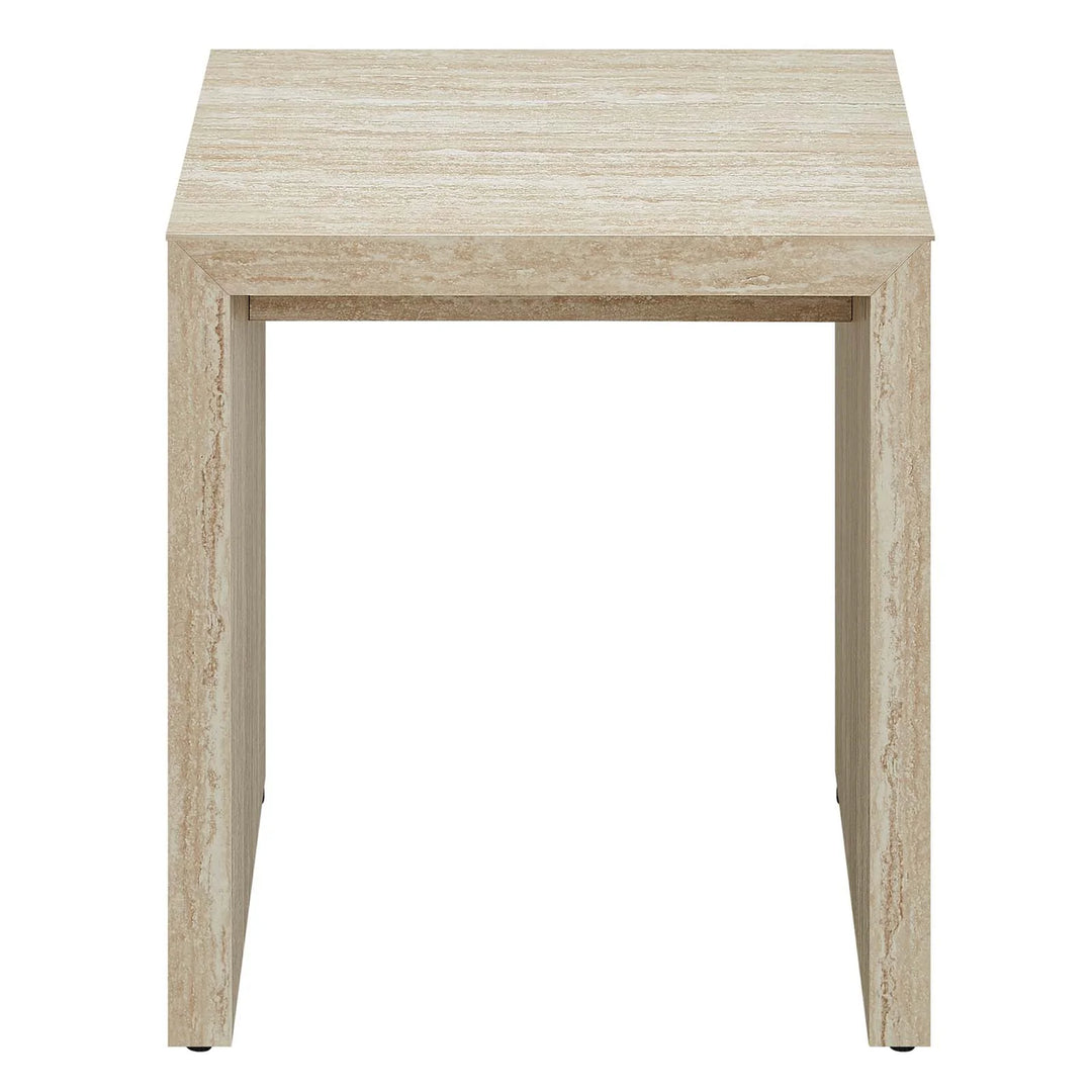 Mesa lateral de imitación Travertino Maidy