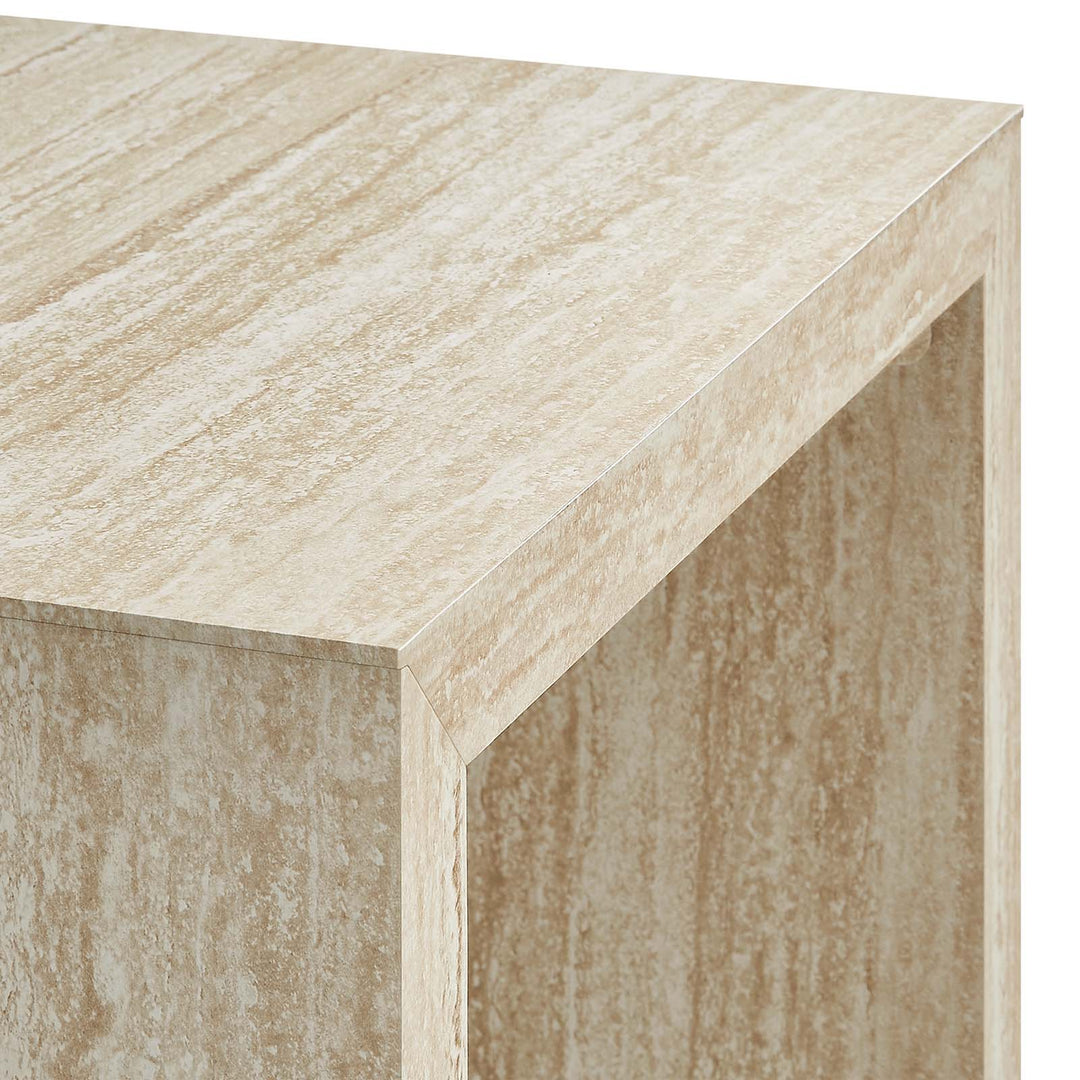 Mesa lateral de imitación Travertino Maidy