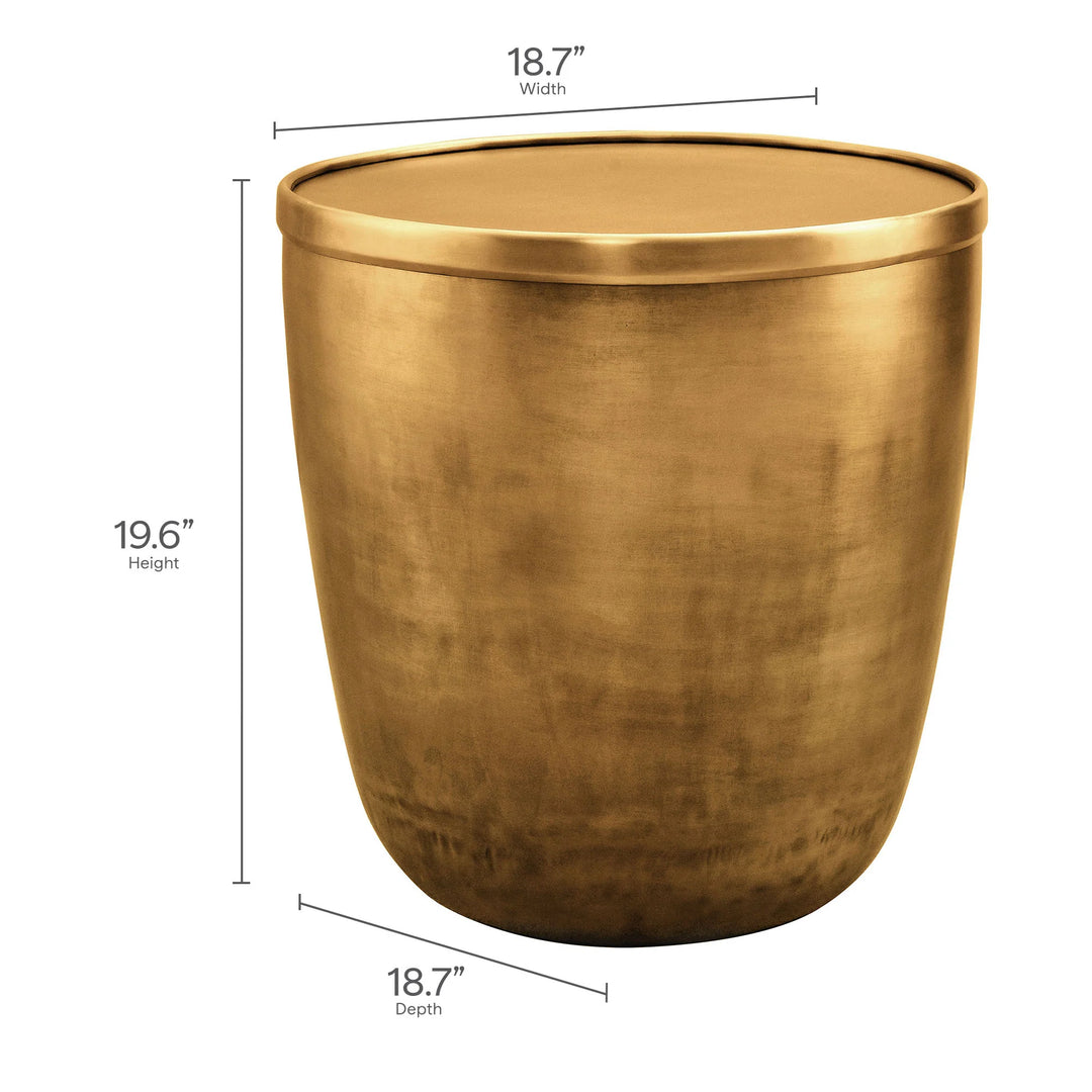 Mesa lateral de metal con almacenamiento Vesper