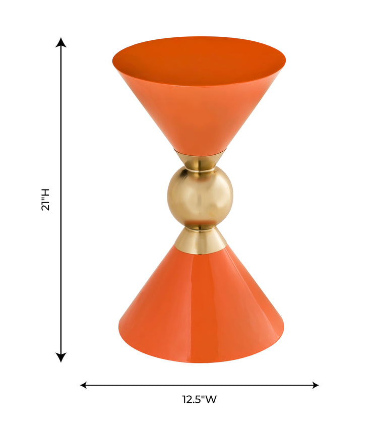 Mesa lateral naranja Valen dimensiones.