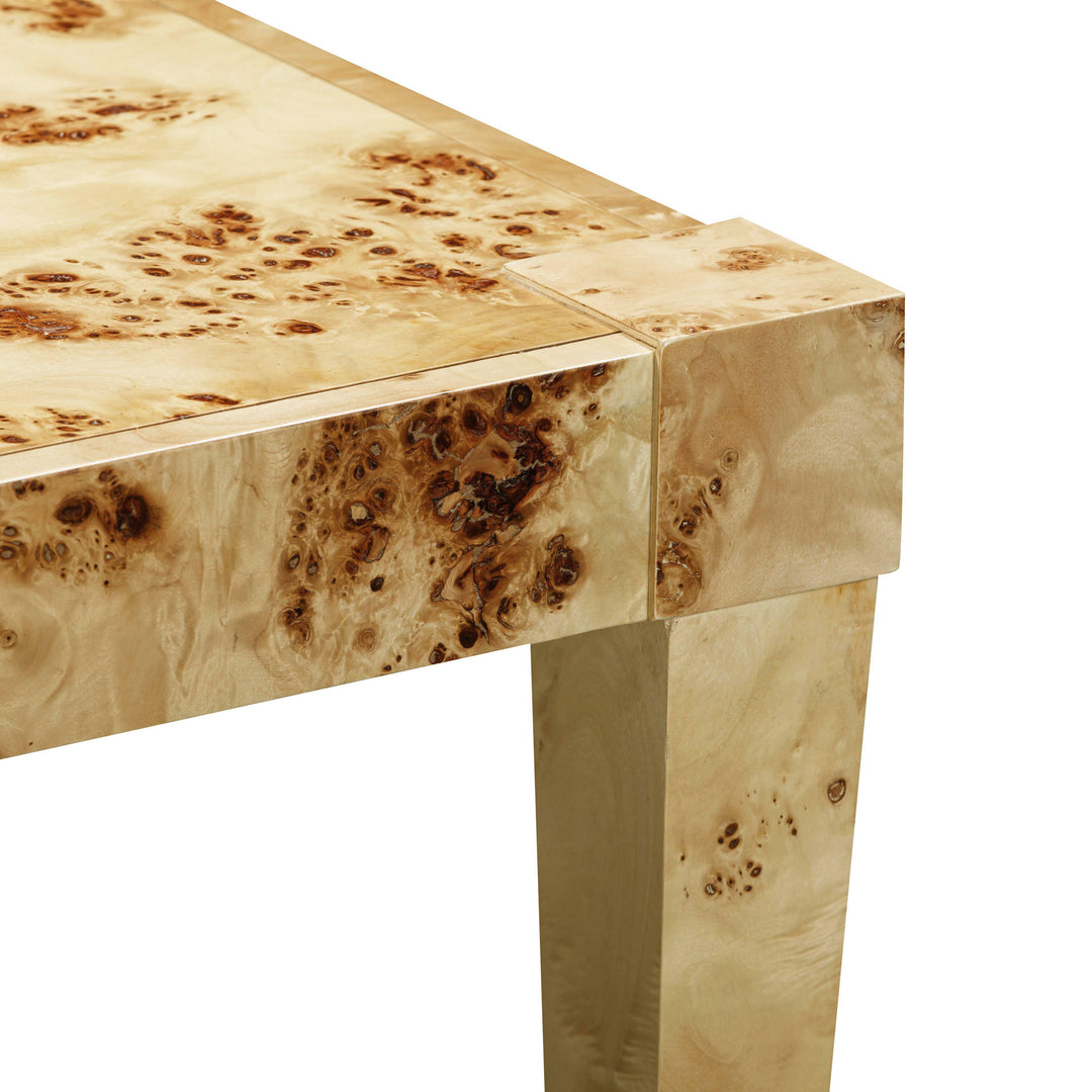 Mesa lateral de madera de acacia con acentos en latón Nobad