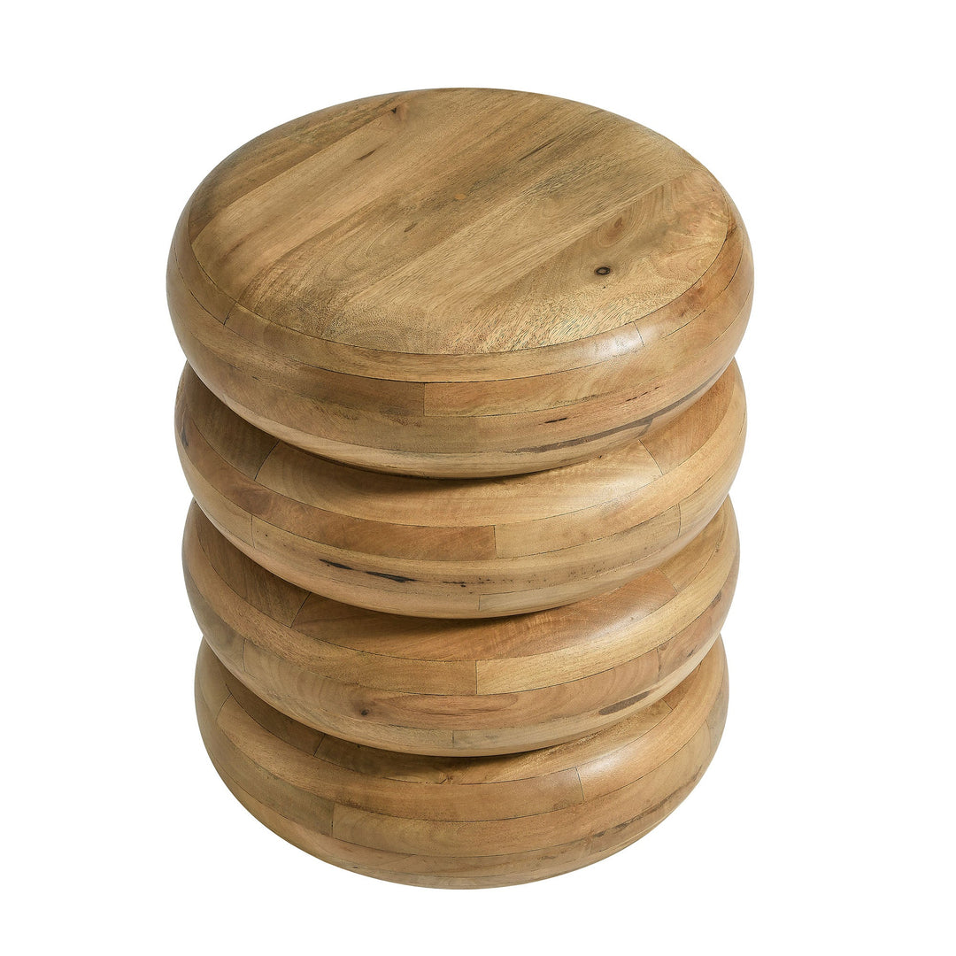 Mesa lateral curva apiladas de madera Vidal