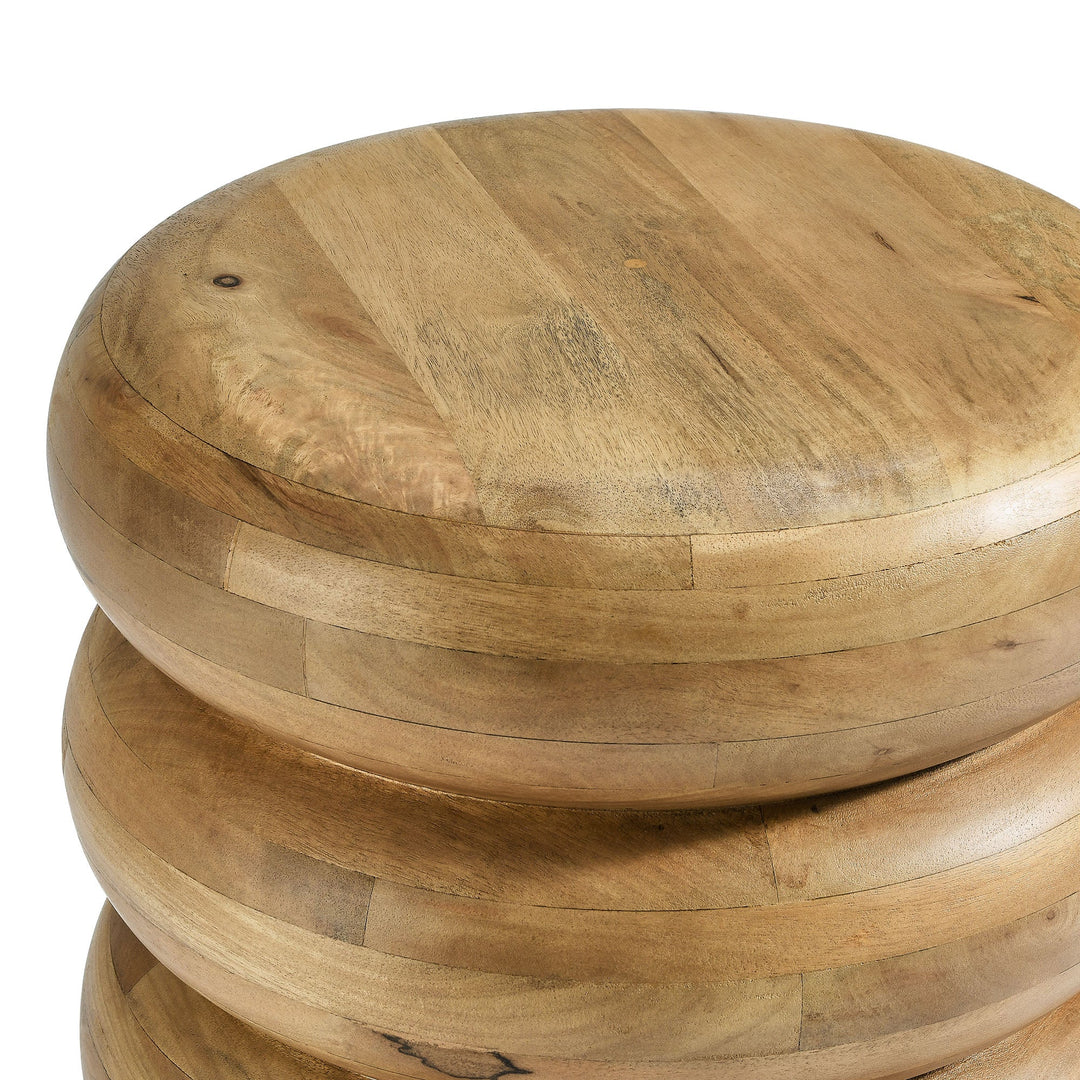 Mesa lateral curva apiladas de madera Vidal