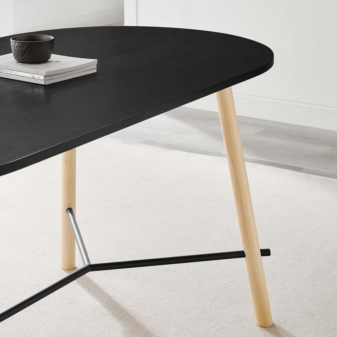 Mesa ovalada de comedor de 71” Gian