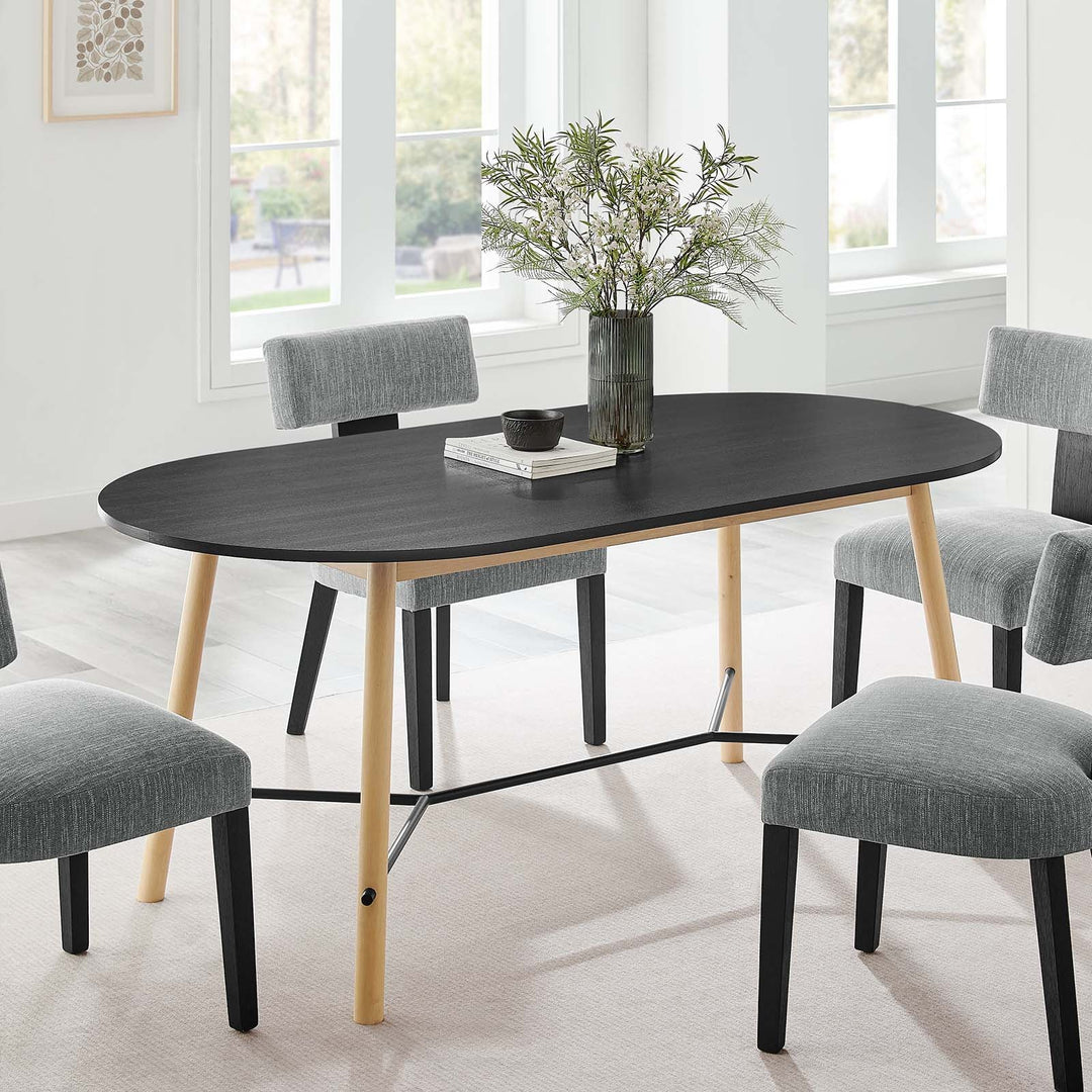 Mesa ovalada de comedor de 71” Gian