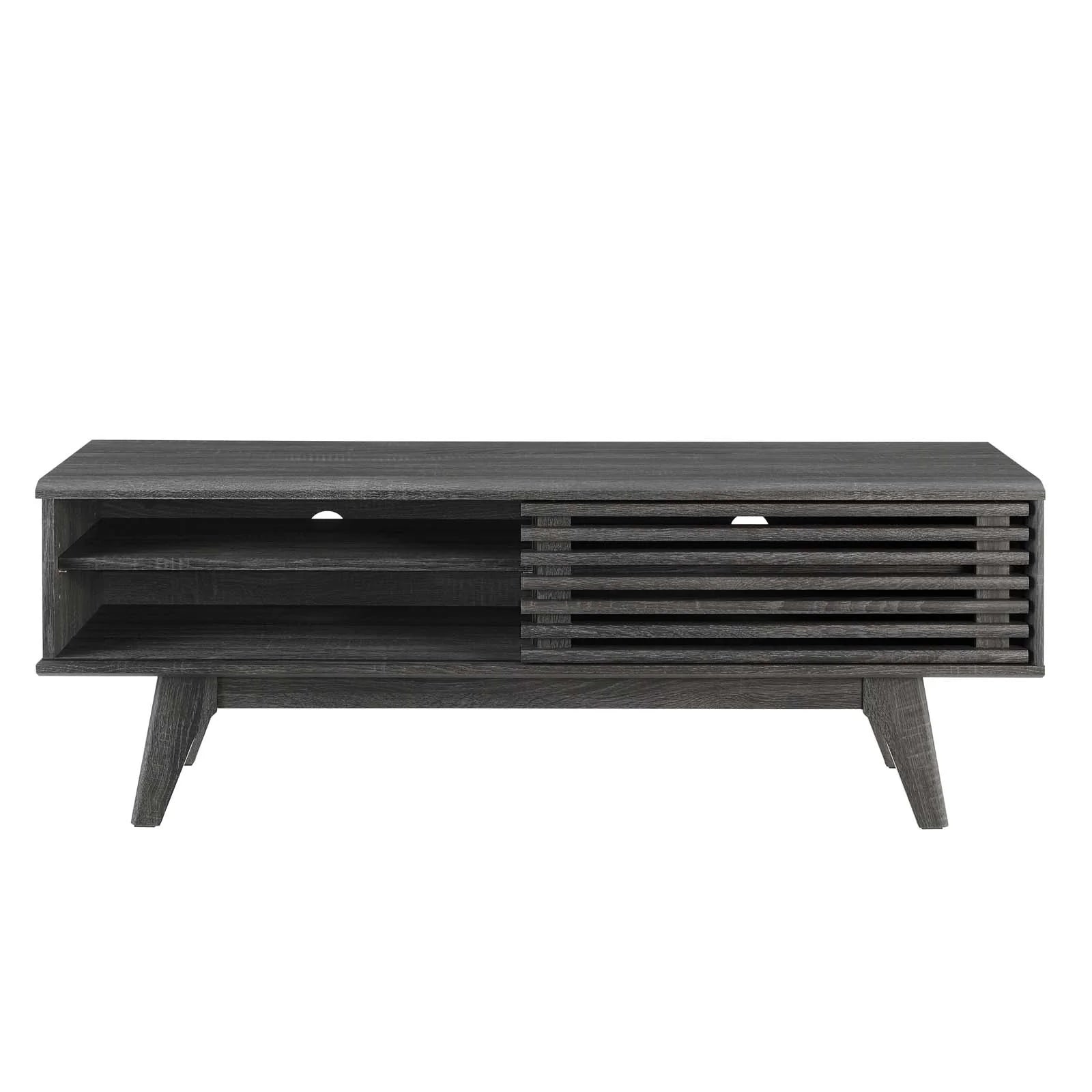 Mueble de 48” para TV Niklas color negro de frente.