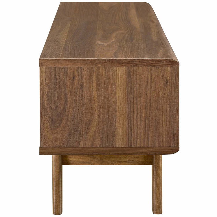 Mueble de 48” para TV Niklas color nogal de lado.
