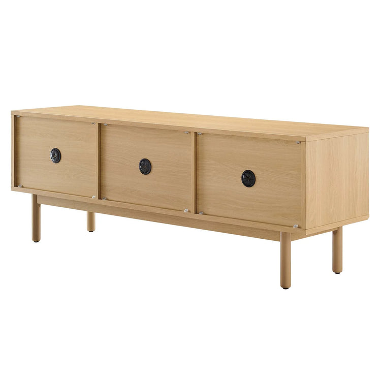 Mueble de 59” para TV con cuerda tejida Areu de espaldas.