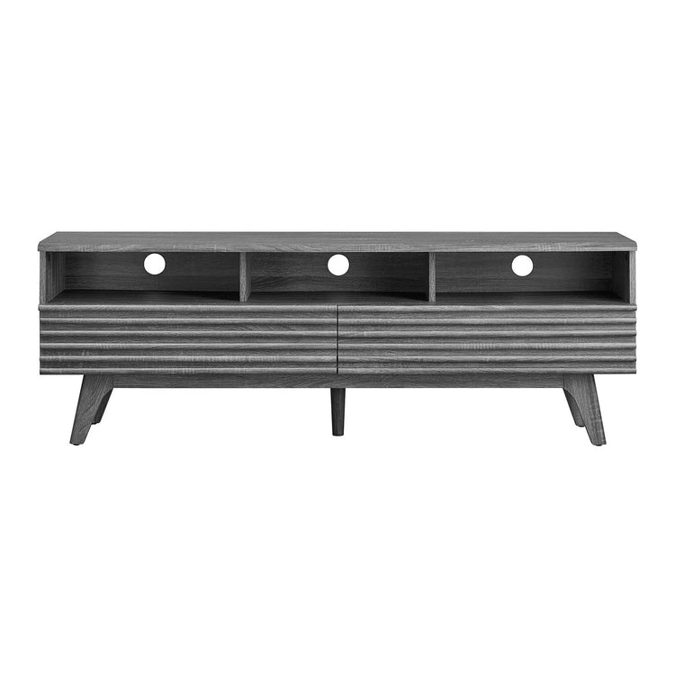 Mueble de 60” para TV Niklas color negro de frente.