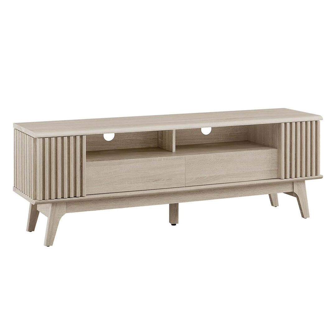 Mueble de 60" para TV con almacenamiento Falcon color roble.