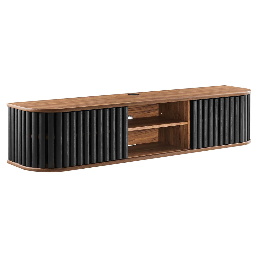 Mueble De Pared Ovalado Estriado Para TV Veron Mobiliario NOTABLE mueble-de-pared-ovalado-estriado-para-tv-veron-mobiliario-notable