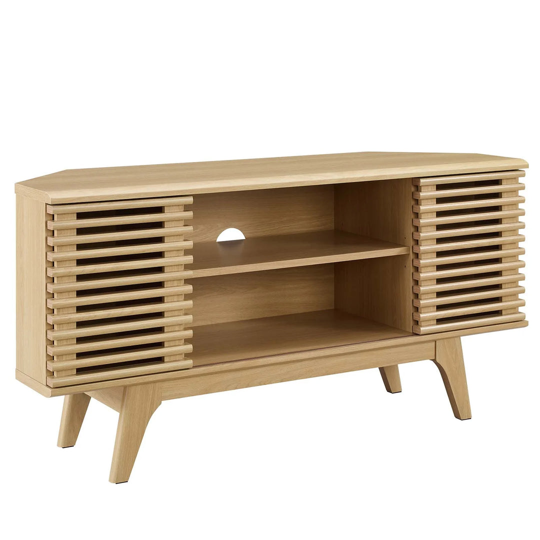 Mueble esquinero de 46” para TV Niklas color roble.