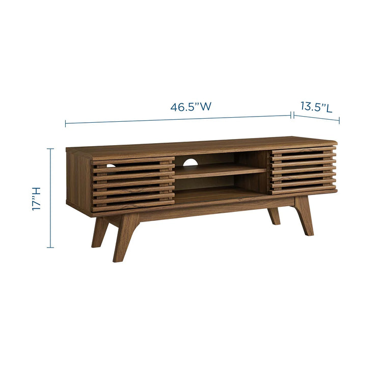 Mueble multimedia de 46” Niklas color nogal dimensiones.