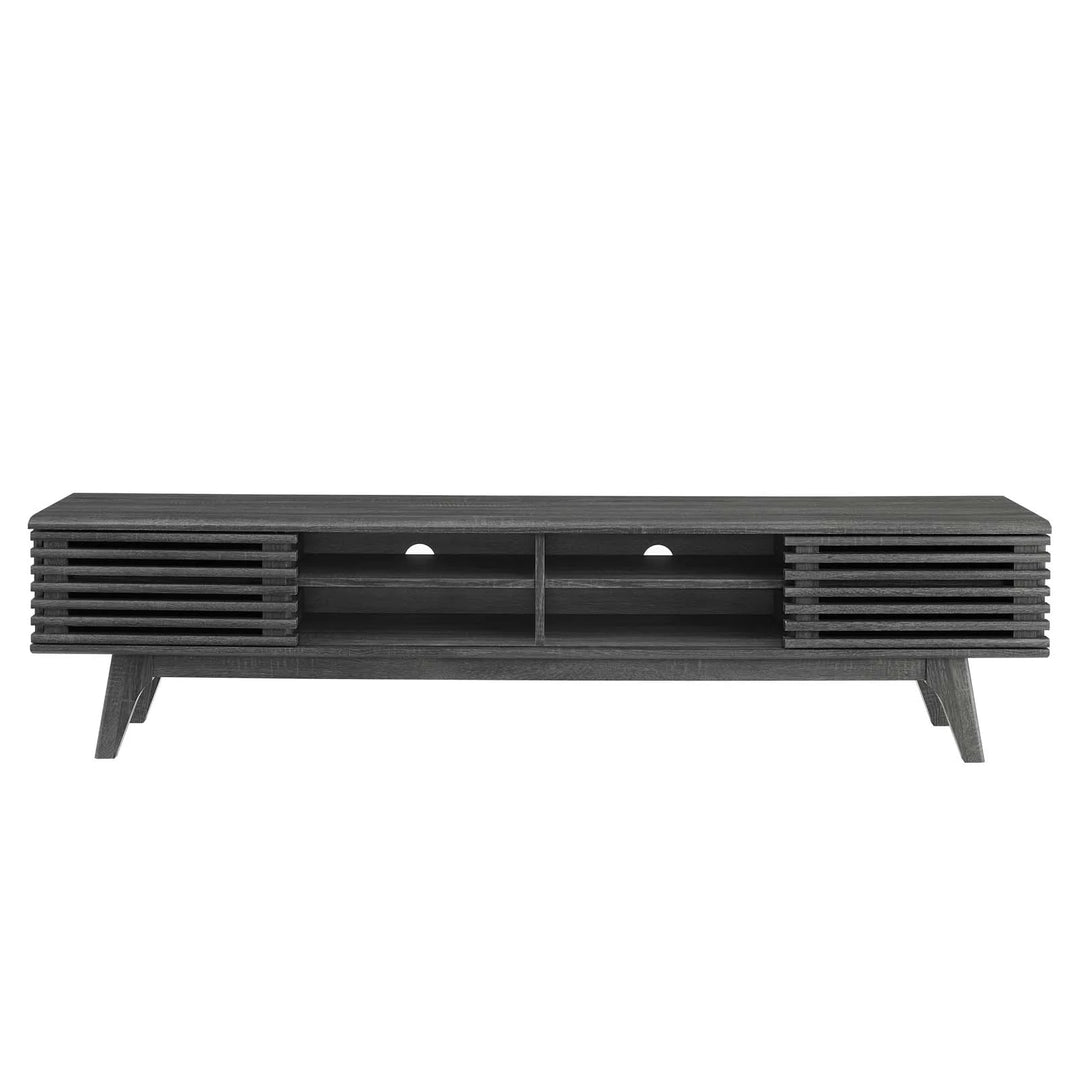 Mueble multimedia de 70” para TV Niklas color negro de frente.