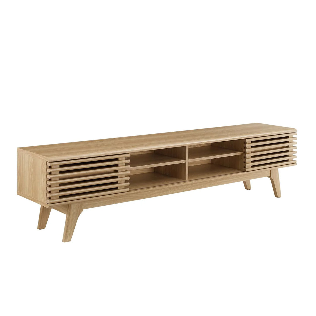 Mueble multimedia de 70” para TV Niklas color roble.