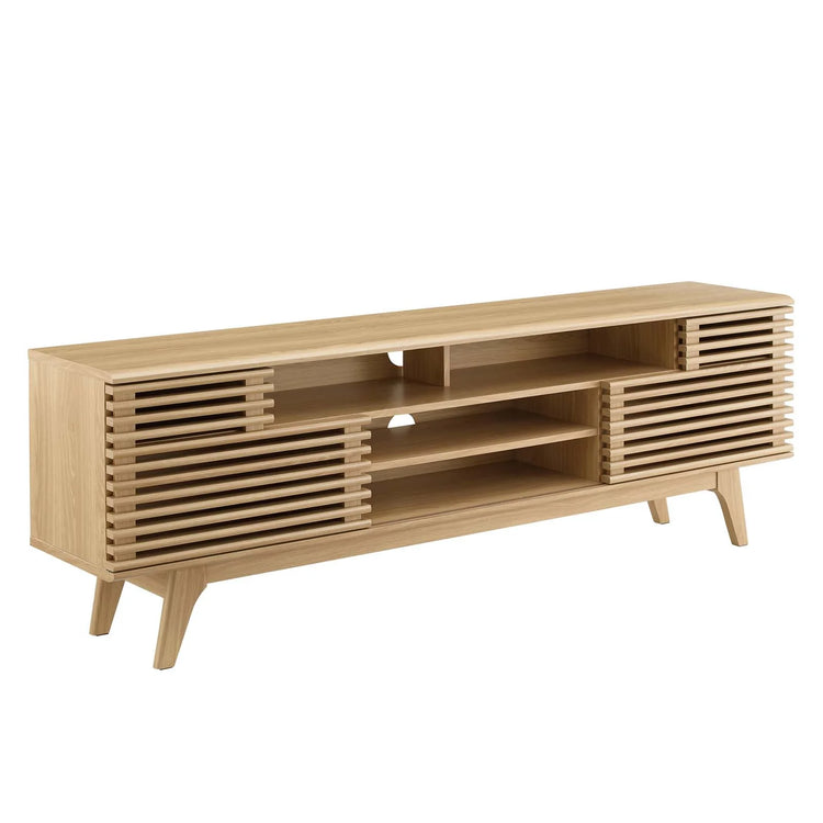 Mueble multimedia de 71” para TV Niklas color roble.