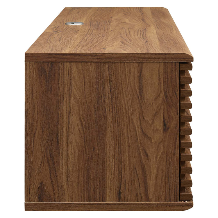 Mueble multimedia flotado de 60” para TV Niklas de lado.