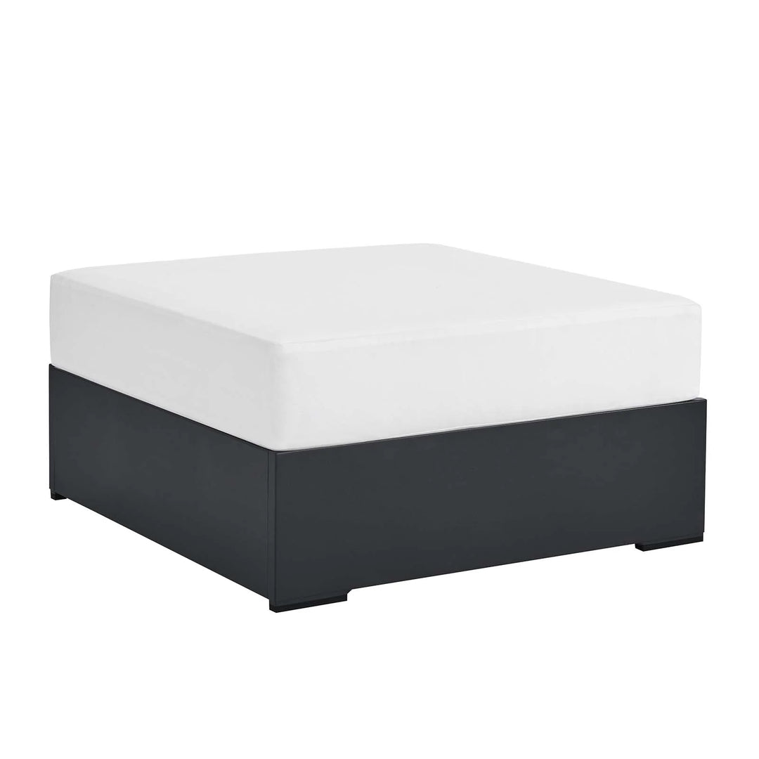 Ottoman blanco para exterior de aluminio Neuba.