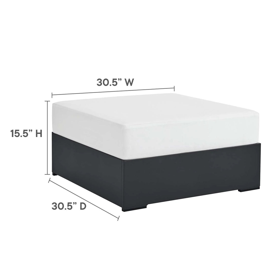 Ottoman blanco para exterior de aluminio Neuba dimensiones.