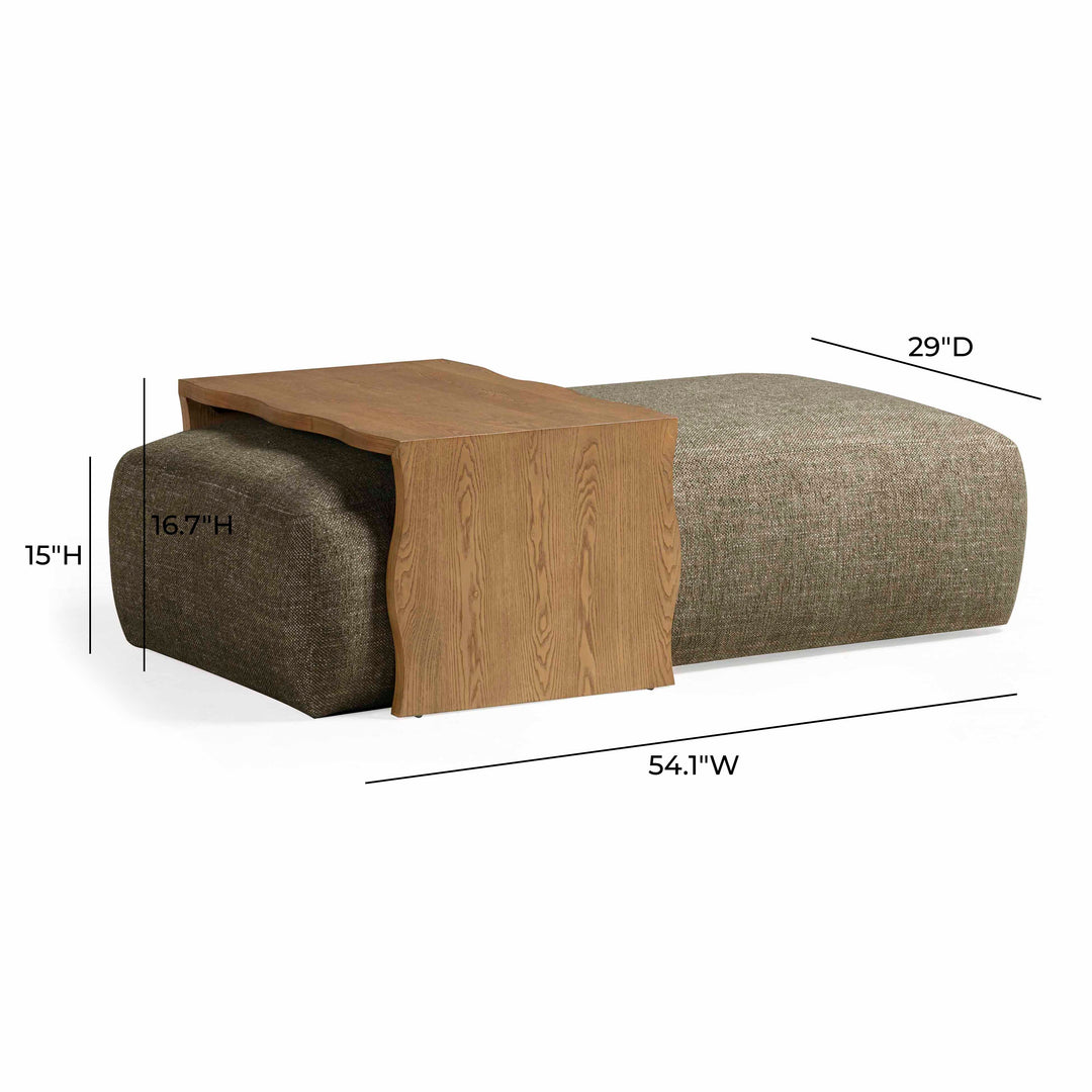 Ottoman de 54" con mesa deslizable Emiliano