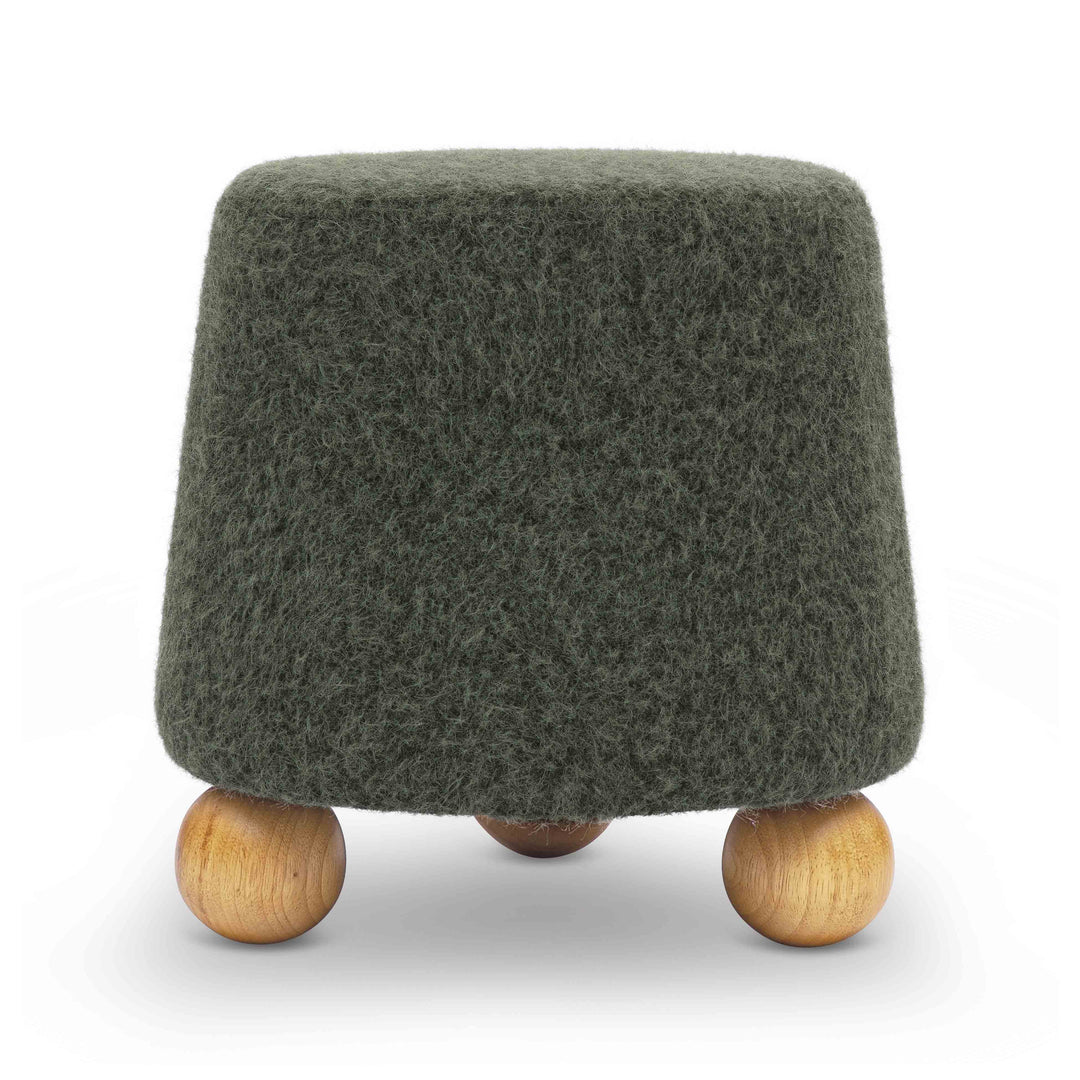 Ottoman de Mohair Felipe color verde bosque.